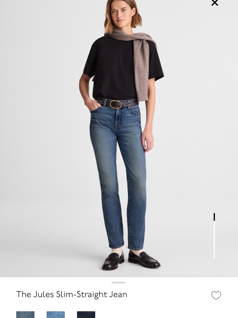 Madewell Straight-Leg Jeans in Medium Blue